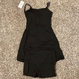 Black Halara dress with shorts